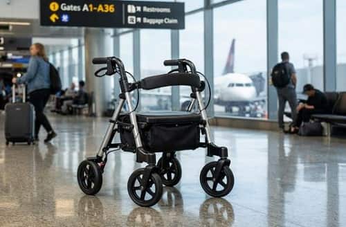 viajar con andador en bus tren o avión